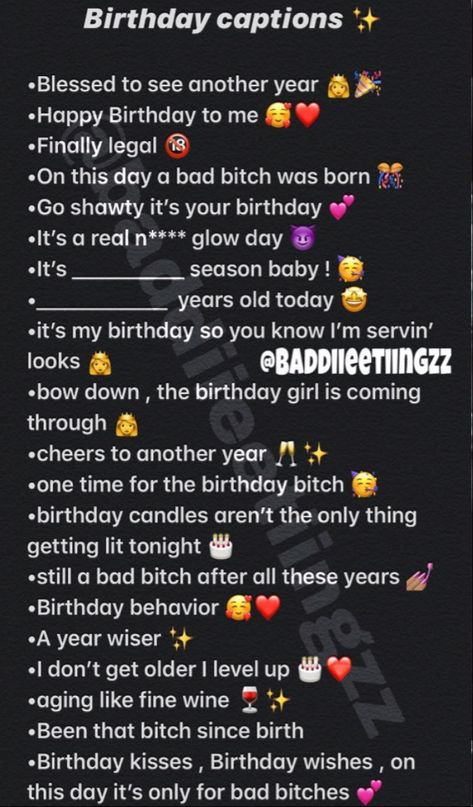 Baddie Captions For Instagram Birthday, Self Bday Captions, Baddie Birthday Captions For Yourself, May Birthday Captions, Instagram Captions For My Birthday, Baddie Birthday Quotes Instagram, Ig Captions For Birthday, Bday Ig Captions, Birthday Wishes Aesthetic Instagram