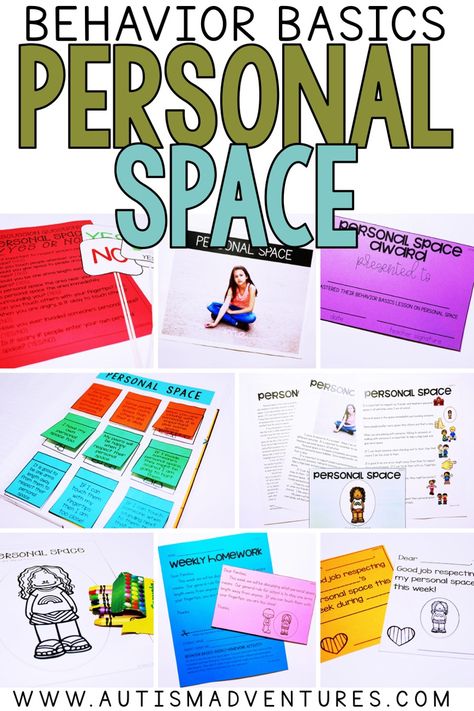 Harrison P Spader Personal Space Invader Activities, Personal Space Activities For Kids, Personal Space Activities, Personal Space Social Story, Education Assistant, Discipline Ideas, Elementary Special Education Classroom, Resource Room Teacher, Character Education Lessons