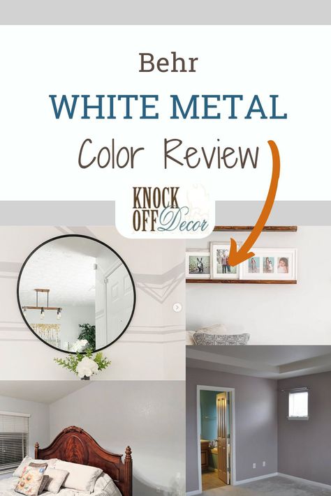 Behr White Metal is a true gray paint color that doesn’t necessarily flaunt any hidden undertones. Learn how I use this color and what to best coordinate with it! Behr White Metal Paint Color, Best Light Gray Paint Color Behr, White Metal Behr Paint, Classic Silver Behr Paint Living Rooms, Behr White Metal, Silver Grey Paint Color Behr, Behr Classic Silver, True Gray Paint Color, Behr Gray Paint