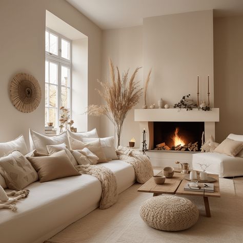 Ivory Living Room Decor, Salon Board, Ivory Living Room, Cosy Spaces, Aesthetic Bathroom, Deco Salon, Minimalist Bathroom, Minimalist Living Room, Minimalist Decor