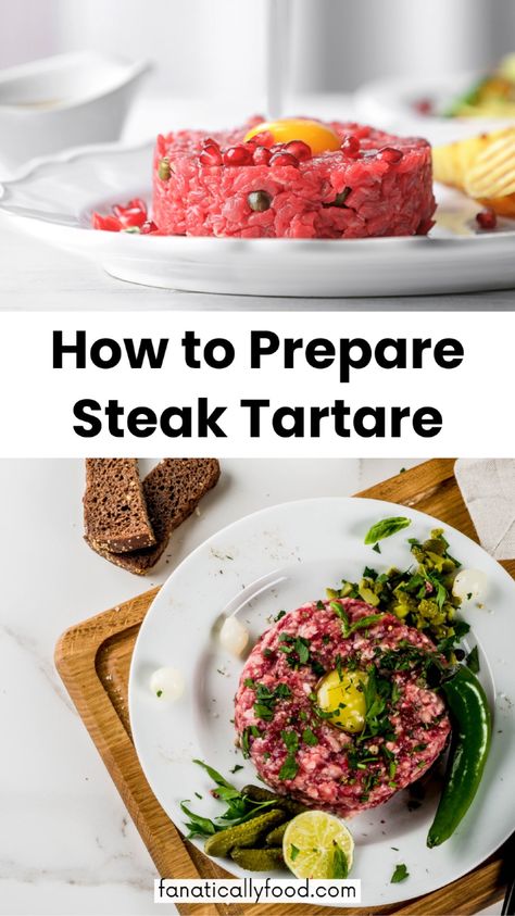 Discover how to make steak tartare at home with our easy guide and beef tartare recipe. This classic French dish is healthy, simple to prepare, and great as a lunch, dinner, or appetizer. Steak tartare recipe, beef tartare recipe. Beef Tartare Recipe, Steak Tartare Recipe, Protein Recipes Healthy, How To Prepare Steak, How To Make Steak, Tartare Recipe, Beef Tartare, Recipe Beef, Classic French Dishes