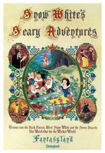 Vintage Disney Posters, Disneyland Attractions, Disney Attractions, Snow White Disney, Disney Rides, Disney Collector, Disney Posters, Vintage Disneyland, Tokyo Disneyland