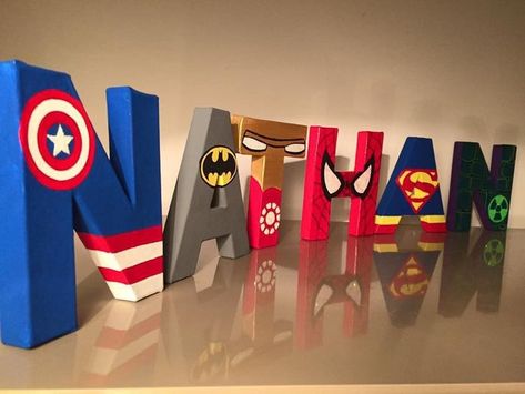 Pin by Julie Alépée on Anniversaire in 2022 | Marvel bedroom, Avengers room, Superhero room Avengers Decorations, Avengers Bedroom, Superhero Letters, Marvel Bedroom, Avengers Room, Bathroom 2024, Marvel Room, Marvel Birthday Party, Marvel Party