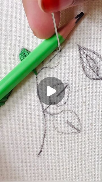 Best embroidery by Naziyajaleel on Instagram: "Trick for easy leaf stitching 🌱🌱🌱   #embroidery #embroideryleaf #embroideryleafs #embroideryleafdesign #embroideryleafart #embroideryleaves #embroideryleave #embroideryleavesandflowers #leafembroidery #leafembroiderydesign #leafembroideey #leavesembroidery #leavesembroiderypatterns #leafembroider #leafembroiderywork #leafembroideryhoop #leafembroiderystitches #leafembroiderytutorial #leafstitch #leafstitching #leafstitchtutorial" Basic Hand Embroidery Stitches, Embroidery Leaf, Embroidery Lessons, Stitching Embroidery, Embroidery Sampler, Sewing Crafts Tutorials, Hand Embroidery Patterns Flowers, Cross Stitch Heart, Hand Embroidery Flowers