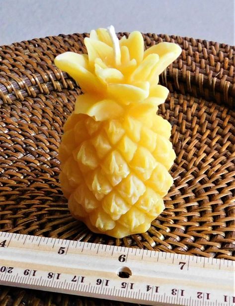 3.5 x 2.25 x 2 3.25 oz / 92 g wax weight We have recently seen a quote, and dont know who to attribute it to, but it says, Be a pineapple! Stand tall; wear a crown; be sweet on the inside. The pineapple has long been associated with welcoming guests or newcomers, especially in the Southeastern Pineapple Candle, Be A Pineapple, Pineapple Candles, Candle Decoration, Bee Friendly, Beeswax Candle, Metal Containers, Housewarming Party, Beeswax Candles