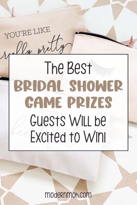 Make your celebration unforgettable with these amazing bridal shower game prizes! Explore our top picks for the best bridal shower game prizes for guests they will be excited to win. From fun and quirky to practical and chic, there's something for everyone! Read our post to check out these bridal shower prizes for game winners. | Bridal Shower Prizes Prizes For Couples Shower Games, Bridal Shower Games Gifts For Guests, Prize For Bridal Shower Games, Best Bridal Shower Prizes, Bridal Shower Party Prizes, Gift Basket For Bridal Shower Prize, Bridal Shower Games Prizes For Guests, Bridal Shower Gift Prizes, Cheap Bridal Shower Prizes