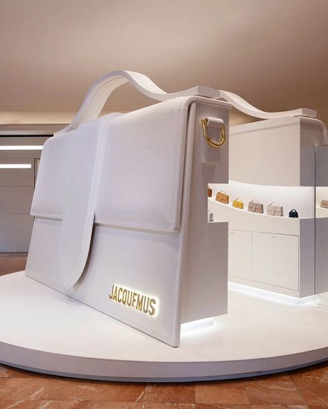 explore galeries lafayette's 'jacquemus obsessions' pop-up in paris Lafayette Paris, Traditional Japanese Architecture, Store Design Boutique, Retail Inspiration, Store Interior, Pop Up Stores, Pop Up Store, Booth Design, Harper's Bazaar