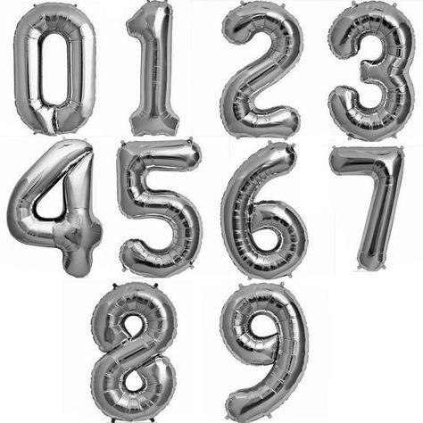 Jumbo Silver Number Balloons/ XL Silver Number Balloons/ 34" Silver Number Balloons/ Large 🥰 Save This Pin, Then Explore Our Website balloon font alphabet, balloon font canva, balloon font numbers, balloon font design, balloon font letters, balloon font letters alphabet, balloon font poster, balloon font logo, balloon font free, balloon font aesthetic, balloon font animation, balloon font art, balloon font adobe, balloon animal font, hot air balloon font Birthday Party Decorations Silver, Chrome Numbers, Silver Number Balloons, Chrome Tattoo, Balloon Font, Silver Letter Balloons, Balloon For Birthday, Balloon Numbers, Digital Decorations