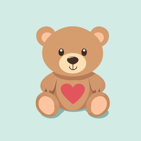 Teddy bear sitting, flat vector illustration Teddy Bear Vector, Sitting Teddy Bear, Teddy Bear Sitting, Bear Sitting, Bear Vector, Flat Vector Illustration, Cityscape Photos, Flat Vector, Logo Banners