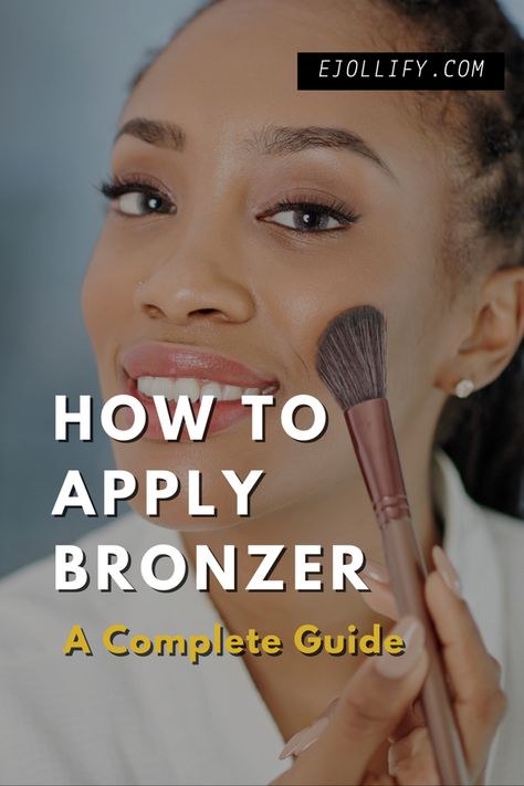 How To Apply Bronzer • Tips on Bronzer Application How To Use Bronzer Powder, How To Wear Bronzer, Bronzer For Round Face, How To Apply Bronzer For Beginners, How To Use Bronzer, Bronzer For Beginners, Bronzer Placement, Where To Apply Bronzer, Bronzer Vs Contour