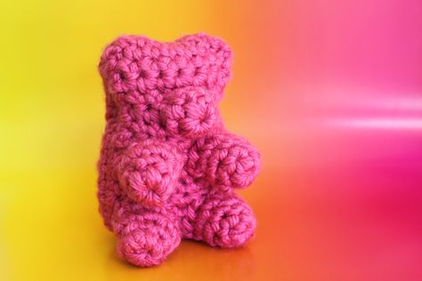 IMG_2088 How To Crochet A Gummy Bear, Crochet Gummy Bear Pattern Free, Crochet Gummy Bear Pattern, Gummy Bear Crochet Pattern, Crochet Gummy Bear, Twinkie Chan, Bear Patterns Free, Crochet Food, Brand Website