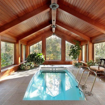 How Much Does an Indoor Pool Cost? Pool Greenhouse, Diy Pools, Swimming Pool Cost, Small Pool Houses, Small Indoor Pool, Ideas De Piscina, Indoor Pool House, Amazing Pools, Indoor Swimming Pool Design