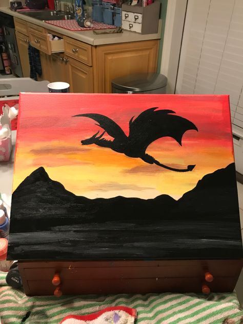 Easy Dragon Painting On Canvas, Dragon Canvas Painting Easy, Fantasy Canvas Painting Ideas, Game Of Thrones Canvas Painting, Dragon Paintings Easy, Dragon Painting Ideas On Canvas, Easy Painting Ideas On Square Canvas, Game Of Thrones Painting Easy, Simple Dragon Painting