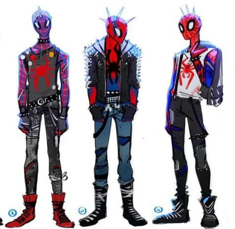 Spider Punk Character Design, Spider Punk Design, Spider Punk Outfit Ideas, Spider Punk Inspired Outfit, Spider Punk Art, Punk Clothes Men, Punk Character Design, Hobie Brown, Punk Boy