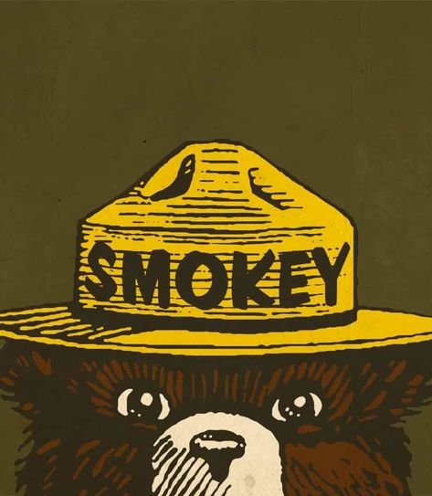 Smoky Bear Posters, Smokey The Bear Aesthetic, Smokey The Bear Painting, Vintage Smokey The Bear Poster, Smokey Bear Aesthetic, Smokey The Bear Wallpaper, Smokey The Bear Drawing, Smokey Bear Poster, Smokey Bear Art