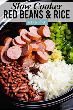 Creole Red Beans And Rice Recipe, Creole Red Beans And Rice, Creole Red Beans, Red Beans And Rice Recipe Crockpot, Slow Cooker Red Beans, Red Beans And Rice Recipe, Crockpot Roast Recipes, Red Beans N Rice Recipe, Beans In Crockpot