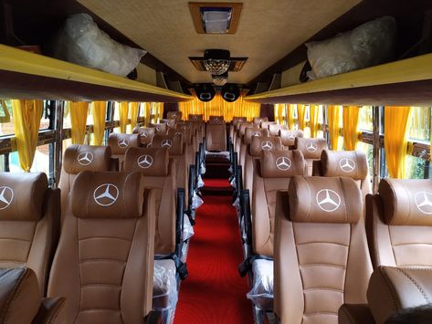 Best Travels And 32 Seater Bus Hire In Hoskote. Bus Interior Design, Bus Luxury, Nice Bus, Bus Seat, Car List, Trucking Business, Bus Interior, Futuristic Cars Design, Luxury Van