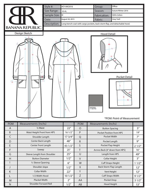 Banana Republic on Behance Production Sheet Fashion, Technical Sheet Fashion, Specification Sheet Fashion Design, Techpacks Fashion, Spec Sheet Fashion, Size 12 Fashion, Group Project, Spec Sheet, Fashion Design Portfolio