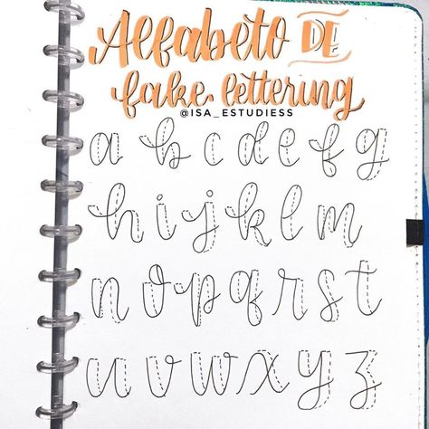 Brush Lettering - Pesquisa Google Fake Lettering, Hand Lettering Alphabet Fonts, Latin Text, Lettering Styles Alphabet, Hand Lettering Worksheet, Learn Hand Lettering, Bullet Journal Font, Lettering Guide, Alfabet Letters