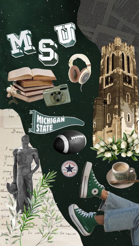 Msu Spartans Wallpaper, Michigan State University Wallpaper, Msu Spartans Aesthetic, Michigan State University Aesthetic, Msu Aesthetic, Mj Aesthetic, Michigan State Spartans Football, Msu Spartans, College Aesthetic