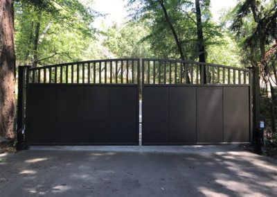 Iron Driveway Gate, Metal Driveway Gates, Driveway Gates, Privacy Panels, Driveway Gate, Entry Gates, Tree Sculpture, Metal Panels, Wood Slats