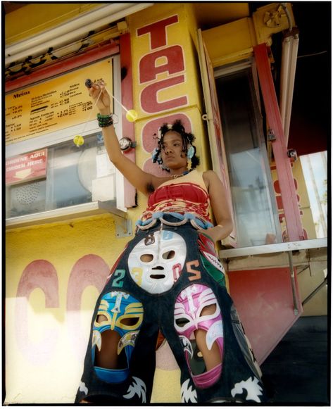 Thalia Gochez Honors Latine Identity Through Her Immersive Photographs – PRINT Magazine Chicano Fashion, Coquette Birthday Party, Latina Culture, Coquette Birthday, Small Biz Ideas, Weird Clothes, Chicano Culture, Latin Fashion, Mexican Wrestler