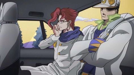 creds: ??? ♡ #jjba #kakyoinnoriaki Jotaro X Kakyoin, Jojo's Biz, Jojo Stardust Crusaders, Jojo's Adventure, Joseph Joestar, Jojo Parts, Jojo's Bizarre Adventure Anime, Jotaro Kujo, Jojo Anime