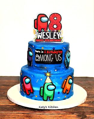 Cake For 7 Year Boy, Birthday Cake For 10 Year Boy, Amongus Cake, Among Us Cupcake Cake, Amungus Cake, Among Us Birthday Party Cake, Easy Among Us Cake, Diy Among Us Birthday Party, Birthday Cake Among Us