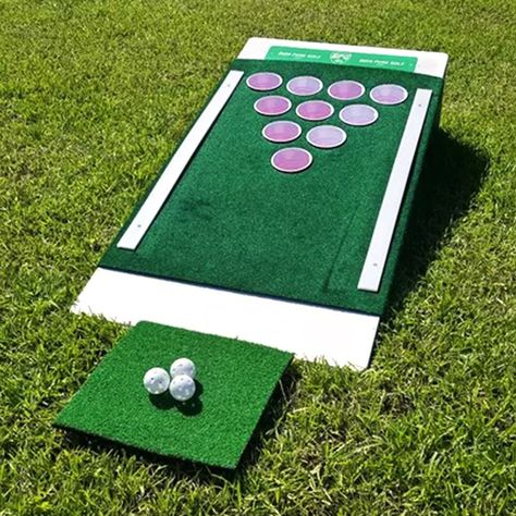 This Beer Pong Golf Set Is The Ultimate Drinking Game, So You Better Work On Your Putt Golf Drinking Games, Golf Beer Pong, Drinking Game Rules, Diy Beer Pong, Beer Caddy, Outside Games, Golf Diy, Backyard Summer, Diy Beer