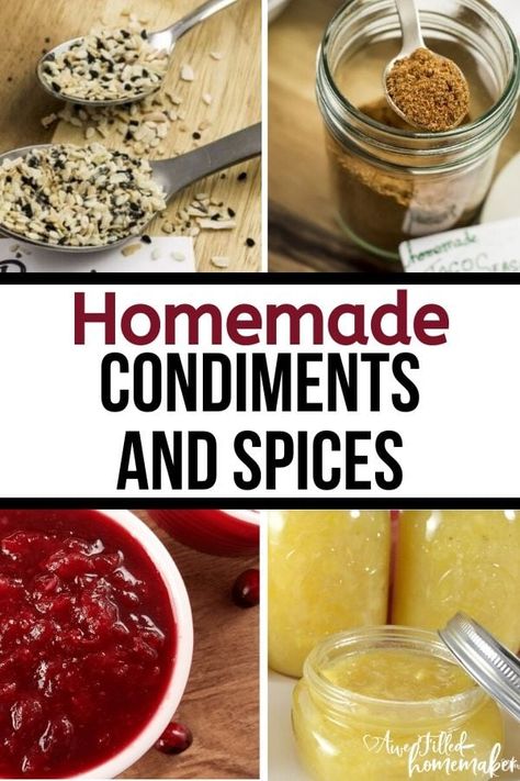 Tasty Dinner Recipes, Homemade Meat Sauce, Vegan Pantry, Homemade Spice Mix, Spice Blends Recipes, Homemade Ketchup, Homemade Spice Blends, Seasoning And Spice, Homemade Ranch Dressing