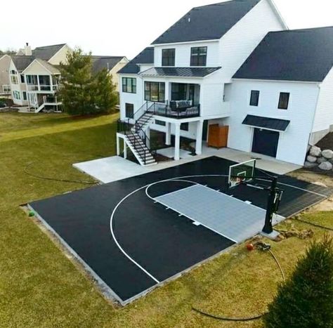 SnapSports®’s Instagram photo: “Stay Home and Play!™ on your family’s own Outdoor or Indoor Court  __________________________________ USA Made SNAPSPORTS - Top rated Safe…” Basketball Court Home, Basketball House, Backyard Court, Backyard Entertainment, Home Basketball Court, Basketball Court Backyard, Backyard Basketball, Indoor Basketball Court, Basketball Courts