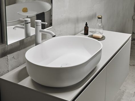 Basin Counter Design, Table Top Basin, Modern Wash Basin, Washbasin Design, Turkish Tiles, Basin Design, New Nordic, Counter Design, Norm Architects