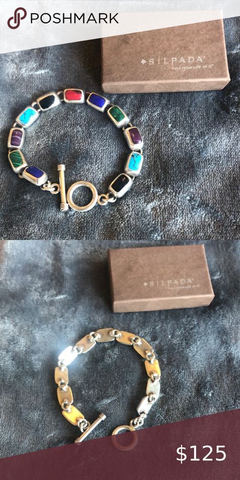 Vintage Silver Silpada Gemstone Bracelet B0442 Silpada Jewelry, Toggle Clasp, Gemstone Bracelet, Vintage Silver, Bracelet, Gemstones, Jewelry Watches, Silver, Plus Fashion