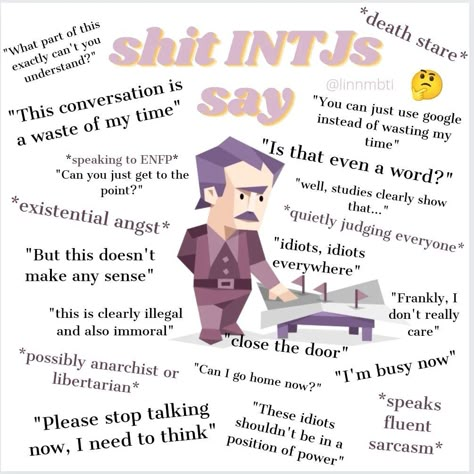 credits: @/linnmbti Intj Vs Intp Personality, Mbti Intj Characters, Intj Profile, Intj Core, Infj And Intj, Intj Problems, Intj Things, Mbti Aesthetic, Intj Characters