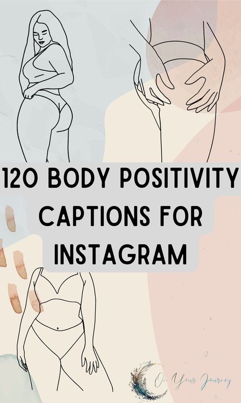 120 Positive Body Confidence Captions For Instagram (With Graphics) - On Your Journey Size 12 Body Image, Chubby Quotes, Body Confidence Quotes, Plus Size Quotes, Curvy Quotes, Unrealistic Beauty Standards, Body Image Quotes, Body Quotes, Instagram Success