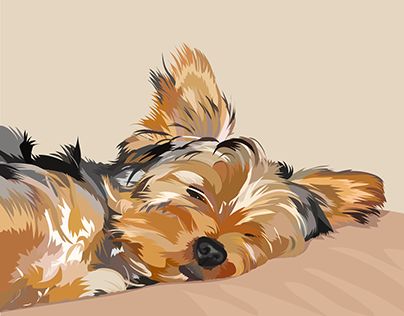 Yorkie Painting, Dog Portraits Art, Yorkie Terrier, Posca Art, Dog Illustration, Fluffy Animals, Dog Drawing, Dog Paintings, Digital Portrait