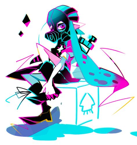 Cool Splatoon Art, Sharp Cartoon Art Style, Sharp Art Style, Bubblegum Marceline, Splatoon Art, Splatoon 2 Art, Funny Vines, Adventure Time Art, Adventure Time Anime