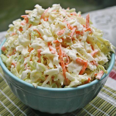 Uncover the secrets behind KFC's iconic coleslaw recipe and learn how to make this creamy, tangy side dish at home. With just a few simple ingredients, you can recreate the authentic taste and texture that pairs perfectly with your favorite fried chicken. Cole Slaw Recipe Kfc, Bbq Feast, Kfc Coleslaw Recipe, Cold Salads, Kfc Recipe, Super Salads, Slaw Recipe, Retirement House, Creamy Coleslaw