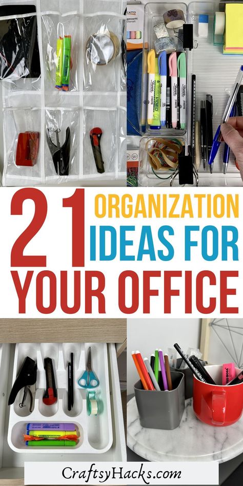 Transform your home office design with these simple and effective organization ideas for the home. From decluttering hacks to easy decor ideas and clever storage and organization solutions, we'll help you design a workspace that boosts your productivity and makes coming back to work a breeze. Diy Mail Organizer, Small Office Organization, Easy Decor Ideas, Closet Office Organization, Work Desk Organization, Organized Desk, Organization Ideas For The Home, Decluttering Hacks, Office Organisation