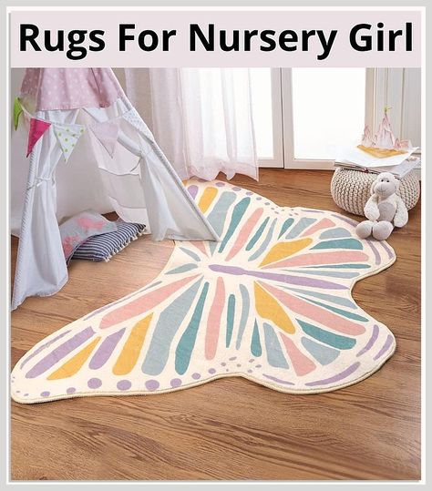 Lukinbox Butterfly Kids Rug for Girls Bedroom, Colorful Washable Nursery Rugs, Soft Kids Area Rug Non Slip Play Mat Carpet for Playroom Kids Room, 4' x 5.3' Rugs For Girls Bedroom, Butterfly Bedroom, Butterfly Rug, Nursery Area Rug, Butterfly Nursery, Soft Bedroom, Kids Area Rugs, Playroom Rug, Butterfly Kids