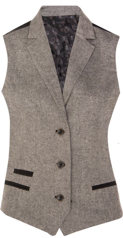 Tailored Vest, Wool Waistcoat, Tweed Waistcoat, Tweed Vest, Womens Tweed, Tweed Suits, Tailored Design, Herringbone Pattern, Look Your Best