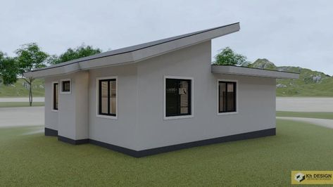 Hidden Roof House Design, Roof House Design, Beautiful House Designs, Skillion Roof, Roof House, Modern Small House Design, Small House Design Exterior, Modern Bungalow House, Simple House Design