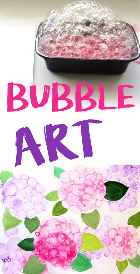 Looking for fun and easy art projects to make? Try bubble art! It's makes for really pretty hydrangeas and flowers. So cool! It's easy enough for kids to make but teens and adults would enjoy this simple art project, too. #art #crafts #coolideas #kidskubby Beginner Watercolor Ideas, Oppgaver For Barn, Diy Dish Soap, Beginner Watercolor, Paint Recipe, Fun Watercolor, Art Project For Kids, Diy Dish, Owl Quilt