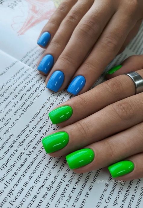 Aqua Nails, Cute Gel Nails, Nails Only, Shellac Nails, Nails 2023, Oval Nails, Dipped Nails, Fabulous Nails, Funky Nails