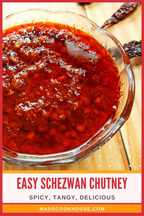 Spicy, tangy, and absolutely delicious. The Schezwan Chutney can be used as a spread or a sauce. And is just as easy to make at home. Try out this easy-to-cook recipe. #Schezwan #Chutney #Sauces Schezwan Chutney, Chilli Paste, Chutney Recipe, Chinese Recipes, Chutney Recipes, Garlic Paste, Easy Cooking Recipes, Food Bloggers, Easy Peasy