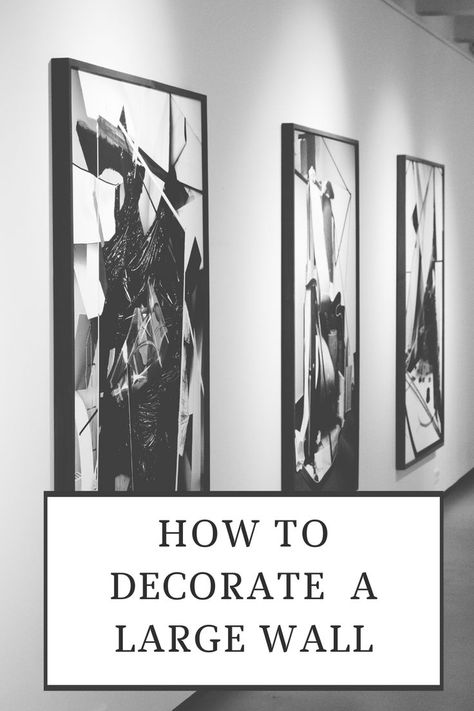 Decorating a large blank wall doesn't have to be overwhelming. These design ideas will help you add style and character to any boring wall! #interiordesignideas#interiordesigns#interiordesigninspiration#homdecor#homdecoration#interiordecor#interiorinspiration#furniture#decor#decoration#bedroom#homesweethome#interiors#homestyling#interior4all How To Decorate Huge Wall Space, Large Foyer Wall Decor Ideas, What To Do With Blank Wall Living Rooms, Modern Large Wall Decor, Decorating With Large Mirrors, Boring Wall Ideas, Great Room Wall Decor Ideas, Photo Wall Modern, Ideas For Large Wall Space Living Room