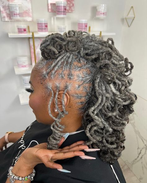 Formal Locs Hairstyles, Different Loc Styles, Wedding Loc Styles, Paprika Hair Color, Loc Updos, Coiling Natural Hair, Dreads Styles For Women, Loc Updo, Hair Expo