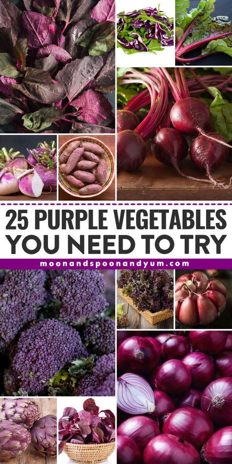 Ready to add a pop of color to your plate? While you may be familiar with green and orange veggies, there’s a whole spectrum of purple-hued vegetables waiting to be discovered. From vibrant eggplants to purple kale, these purple vegetables bring visual appeal, flavor, and nutrition to your meals. Purple Veggies, Purple Kale, Purple Vegetables, Growing Vegetables At Home, Growing Vegetables Indoors, Blue Vegetables, Growing Vegetables In Pots, Vegetable Benefits, Leaf Vegetable