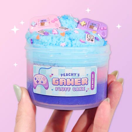 PeachyBbies Slime Shop Fluffy Cloud Slime, Fluff Cake, Peachybbies Slime, Slime Collection, Frozen Room, Slimy Slime, Cloud Slime, Cool Fidget Toys, Slime For Kids