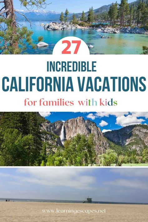 Northern California Family Vacation, Southern California Family Vacation, Things To Do In California With Kids, California Road Trip With Kids, California Family Vacation, California Beach Vacation, Bucket List For Families, Toddler Vacation, Weekend Getaway California